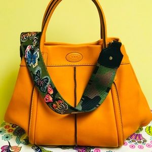 Tod’s Orange “Shade” Shopping Media Bag w/Strap!!